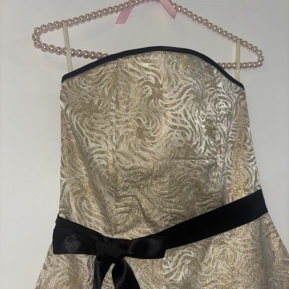 Gunne Sax Dress Sz S 3 Strapless Bow Classy VTG Y2K Whimsigoth 1990s Grunge Rock - Picture 5 of 10